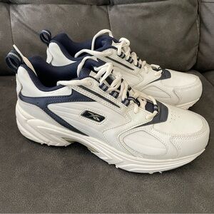 Vintage Reebok Mens Tennis Shoes Sneakers Dad Grandpa Gorpcore 9 White Blue Rare